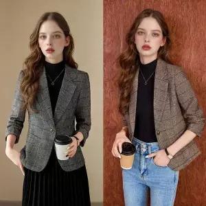 [에이치플러스몰]TBZ 헤링본 체크 클래식 세미 슬림핏 자켓(2color) 교복