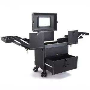 전문가용 메이크업박스 트롤리 이동식 캐리어 보관함