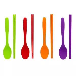 [오너클랜]TBZ 실리콘스푼 주니어 젓가락 수저세트