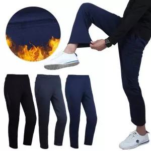 [에이치플러스몰]TBZ 라인배색 포근한 기모 밴딩 바지