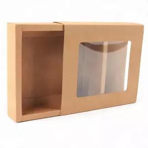 선물케이스 접이식 크라프트 투명창 접이식사각상자