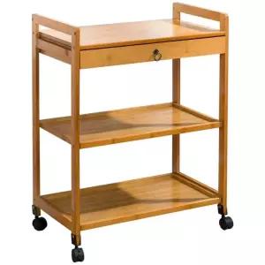 서빙카트 레스토랑 카트 업소용 2겹 클래식 서랍 호텔