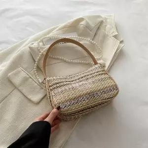 여사친 여름 개성적인 편직 풋풋한 숄더백 밀짚 토트백 인기급상승 비치백 핸드백 가방 OOTD2