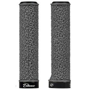 바이커루 MTB 핸들바 그립 - 자전거 교체 액세서리 W/록온 논슬립 칼라 및 알루미늄 안정성 캡 산악 사이클링 BMX 더트 바이크를 위한 텍스처 컴포트 디자인