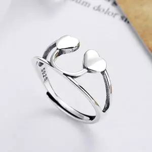 [에이치플러스몰]TBZ 925순은반지 사랑의연결R382 프리사이즈 실버반지