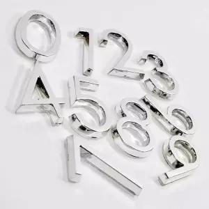 [에이치플러스몰]TBZ 입체 도금 숫자 스티커(은색) G