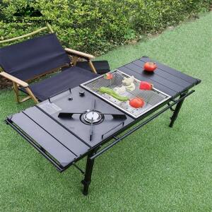 Lohascamping 접이식 IGT 테이블 경량 배낭 롤 다기능 조절 가능 다리 책상 데스크탑 버너 바베큐 테이블접