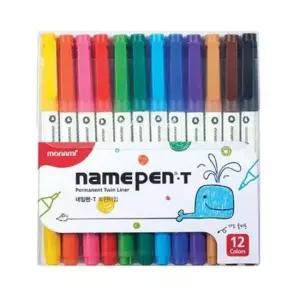 [문구/오피스] 네임펜T 12색 트윈타입네임펜 유성매직