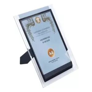 라인 크리스탈 A4 액자 유리 A4액자 상장액자 자격증액장 등록증액자 탁상용액자
