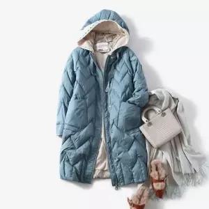 여성의류 화이트 오리털 롱패딩 겨울 여성 경량 패딩 코트 점퍼