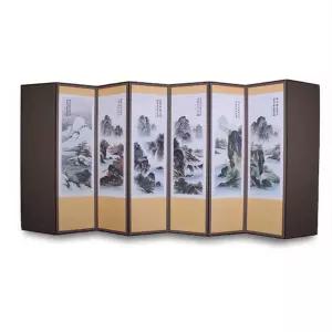 () 추사글씨 산수화 8폭 병풍 (커버포함) 세트 고급 차례용품 차례용 명절 준비 제사 제기