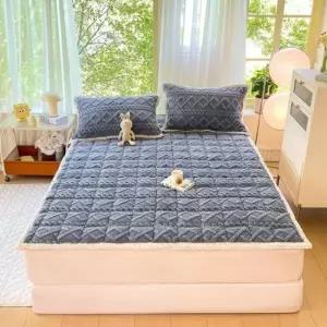 패드 침대 매트리스 스프레드 시트 극세사 커버 토퍼