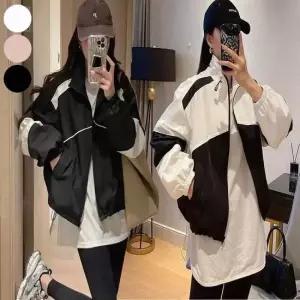 바람막이 여자 얇은 크롭 집업 점퍼 숏 세미 운동복