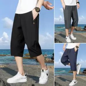 남자 쿨링 아이스 7부 칠부 트레이닝 츄리닝 헬스 반바지 팬츠 등산 축구 런닝