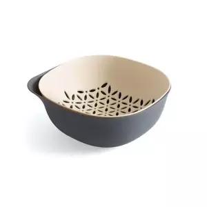 그레이 세척바구니 1P 파스텔 과일채반 채반 소쿠리 바구니