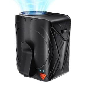 휴대용 선풍기 충전식, 6단 14,000RPM 고속 공기 흐름, 핸즈프리 웨어러블 허리 31H 배터리 수명, 야외용 개인 벨트 선풍기, 작업 현장, 여행, 실내용, 스트랩이 달린 목걸이