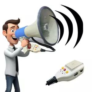 행사용 메가폰 휴대용 전자 확성기 야유회 손잡이형소형 미니 용확성기 용메가폰 체육대회용품