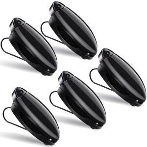 프렌다 5Pcs 자동차 차량용 선바이저 클립 홀더 선글라스 안경용 마운트 액세서리용 티켓 카드 클립(블랙)