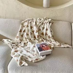 따땃베어보들담요 100x160사이즈 곰 패턴 극세사 이불 여운담요 곰돌이담요 극세사담요 무릎담요