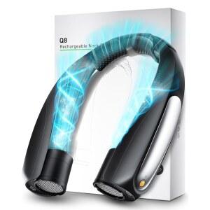 레어코아스 휴대용 넥 선풍기, 핸즈프리, 6단속, 6000mAh 배터리, 360 쿨링 웨어러블 개인용 충전식, 여성 남성용 선물, 실내, 실외, 여행에 적합