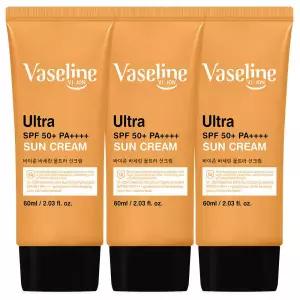 이지하우스 렌더스 특가 바세린 선크림 60ml 3개 SPF50+PA++++ 눈시림 백탁 끈적임 없는 얼굴 바디 748949