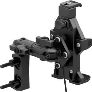 택폼 알루미늄 블랙 모터사이클 퍼치/브레이크/클러치 리저버 어드벤처 폰 마운트 - 진동 감쇠 및 무선