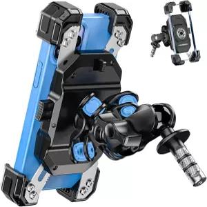 진동 감쇠기가 장착된 VAZESWIN 모터사이클 포크 스템 폰 마운트 알루미늄 합금 방지 짧은 암이 휴대폰