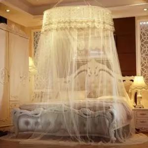 침대캐노피 천정부착 침대 원형 캐노피 모기장 공주 텐트 케노피