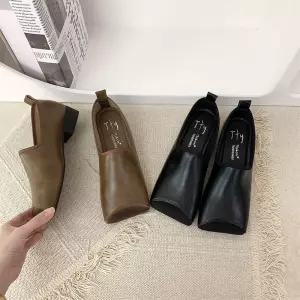 EAMT 여자 워킹화 늦바람 빈티지 돼지코 미니 버켄스니커즈 춘추삼계신발 소프트한가죽 할머니신발 YJ3