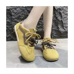 EAMT 여자 워킹화 덕훈 보드화 라운드 가을 시크 베이커리 스포츠 미운털 화이트 슈즈 YJ3