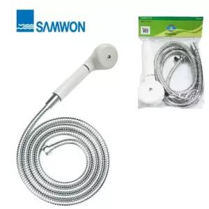 삼원 샤워 화이트헤드 메탈호스 2미터 샤워호스 수도용품