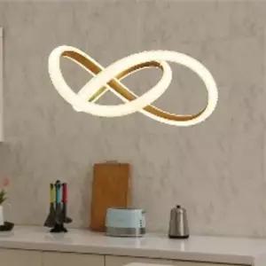 LED 버블 D형 회오리 팬던트 조명 30W 전구색 식탁 회의실 부품