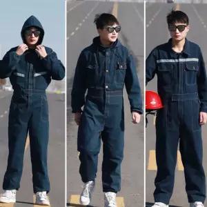 작업복 사계절 데님 점프슈트 현장