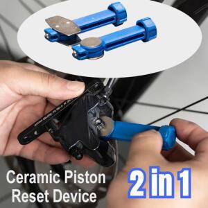 1-2세트 자전거 브레이크 패드 스프레더 도구 360 ° 회전식 오일 디스크 피스톤 리셋 유압 캘리퍼 연장