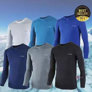 라운드 기능성 쿨링 냉감 긴팔티 작업복 사방스판vwx842