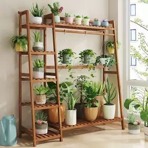 화분선반대 수납 발코니 거실 업그레이드 선반 원목 다육식물 그린 80cm 식