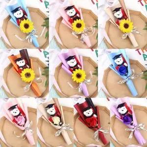 TBZ 미니베어 졸업식 조화 꽃다발 10종 교복 학생복