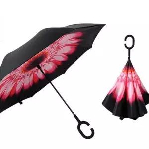 TBZ 빗물방지 거꾸로형 C손잡이 장우산 1단우산 비우산