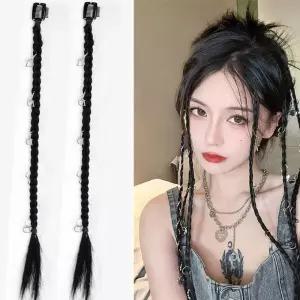 인싸 땋은머리 피스 솜브레 브릿지 가발 머리 클립 발 iHQ4+3KEN