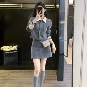 카라배색투피스 슬림미니스커트 세련하객룩 카니안투피스1191657