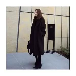 여성코트 봄가을 모직코트 빅사이즈 코트 루즈핏 미디 OP3