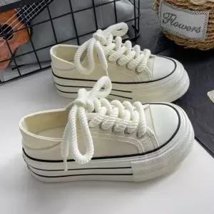 여성 우동끈 뮬 러블리 단화 캔버스화 통굽 스니커즈 여성단화 끈운동화 패션운동화