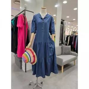 오피스룩 간절기룩 베네통 해지 원피스 BAOPA2541_CA