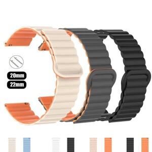 Amazfit GTS4/2/3/3pro/GTS2 Mini/GTR 4 42mm/47mm/GTR2/2e/stratos 벨트 팔찌 bip 스트랩 용 20mm 마그네