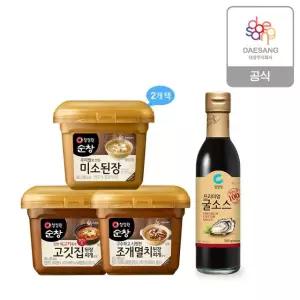 순창 된장찌개양념 3종 450g 2개+청정원 프리미엄굴소스 500g 1개