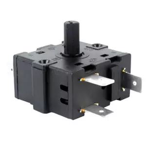 16A 3핀 5핀 AC 전기 히터 기어 노브 스위치 4단 로터리 셀렉터 온도 조절 스위치 3단 온도 조절 250V