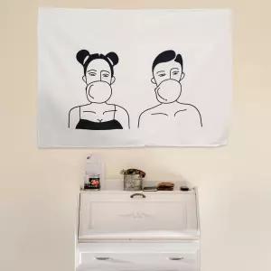 대형 패브릭 포스터 커플풍선껌 S