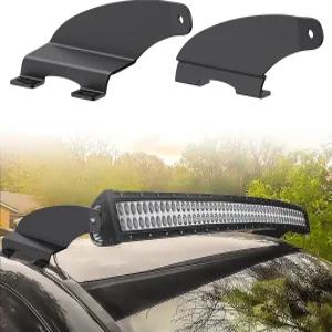 Nilight 52인치 커브드 LED 라이트 바 브래킷 장착 상부 윈드실드 루프 캡 Dodge RAM 1500 4세대 2009-2018