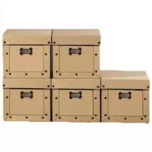 [생활] 리빙박스 종이수납함 5개입 5겹 476x371x315mm 대형