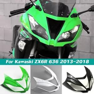 오토바이 카본 프론트 코 페어링 헤드 라이트 커버 카우걸 가와사키 ZX 6R 636 ZX6R ZX-6R 2013 2014 2015